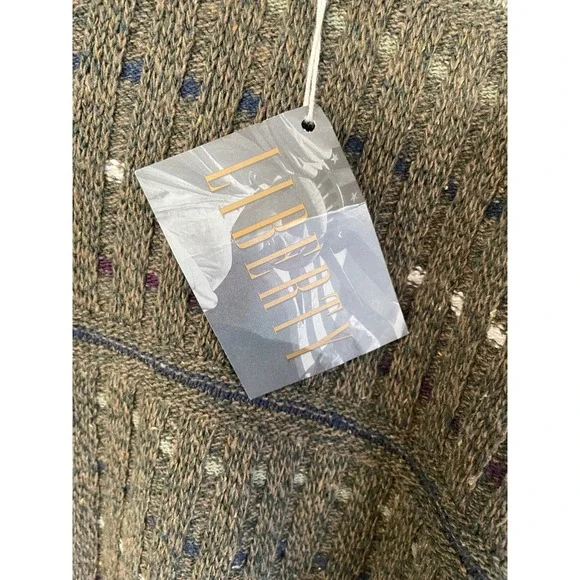 Vintage 90s Liberty Sweaters NWT Men's Small Loden Green Knit Polo Made in USA - Picture 4 of 8